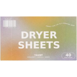 DedCool Dryer Sheets | Xtra Milk | 40 Count | Non-Toxic Vegan Fabric Softener | Bergamot, Vanilla & Amber Scent | Gentle on Sensitive Skin | Softens & Freshens | Premium Laundry Supplies(01 Taunt)