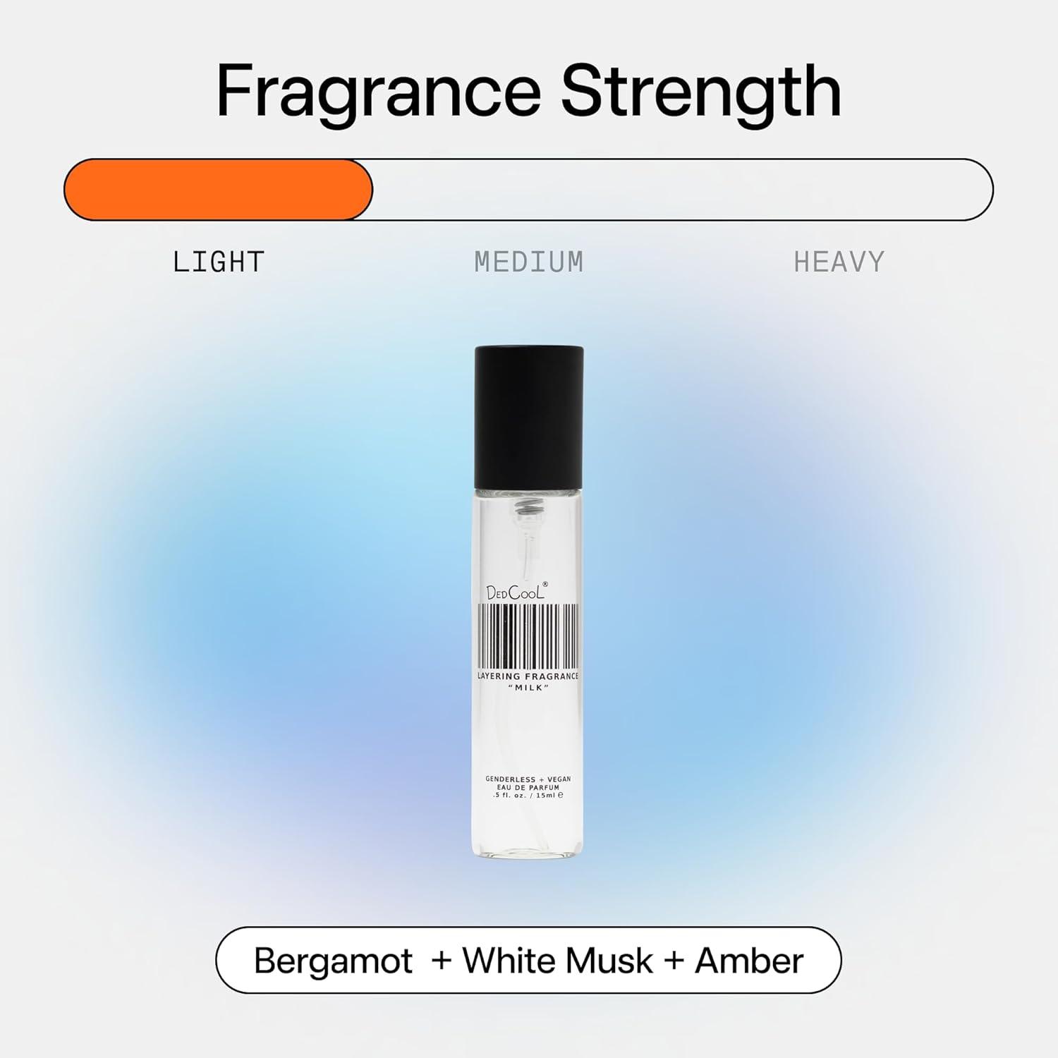 imageDedCool Eau de Parfum Xtra Milk Genderless Luxury Fragrance Bergamot White Musk ampamp Amber NonToxic Vegan Long Lasting Perfume for Men ampamp Women Clean Sophisticated Aroma 15 mLMilk Layering Enhancer Fragrance