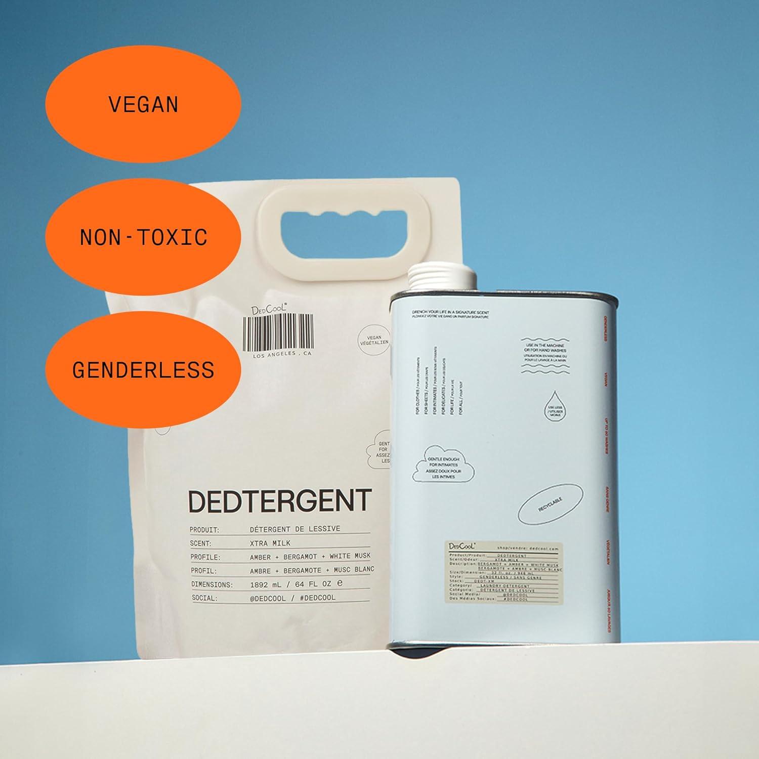 imageDedCool Liquid Laundry Dedtergent Xtra Milk Luxurious Fragrance Detergent Removes Stains Infused with Natural Essential Oils NonToxic 120 Washes 64 Fl OzRed Dakota