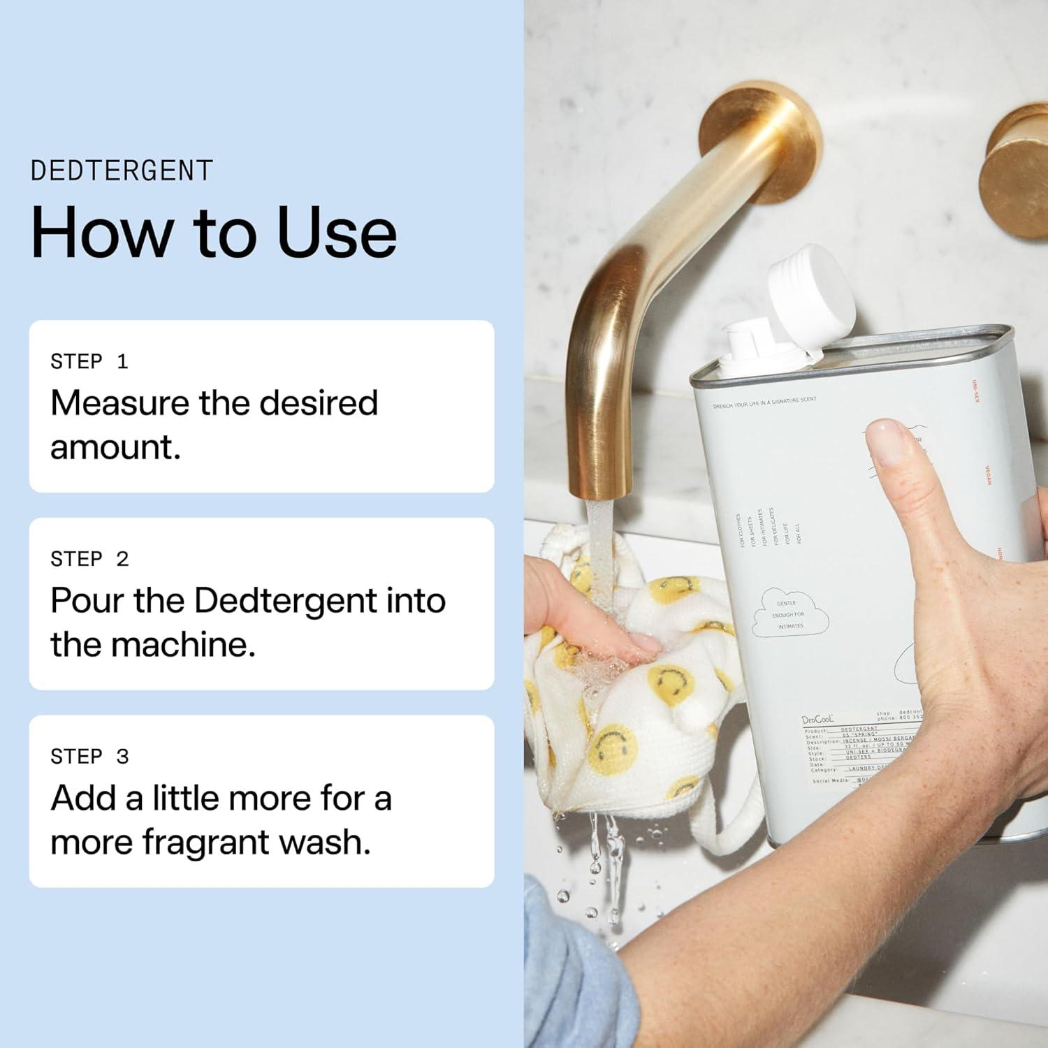 imageDedCool Liquid Laundry Dedtergent Xtra Milk Luxurious Fragrance Detergent Removes Stains Infused with Natural Essential Oils NonToxic 120 Washes 64 Fl OzMilk