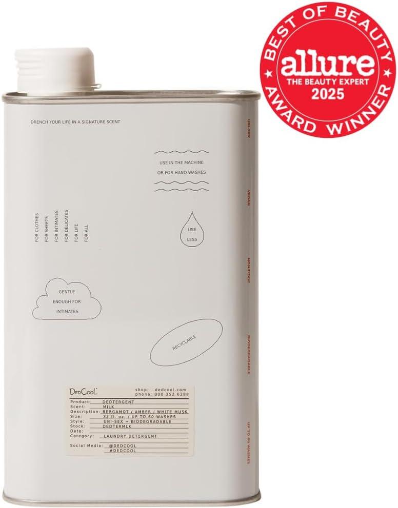 imageDedCool Liquid Laundry Dedtergent Xtra Milk Luxurious Fragrance Detergent Removes Stains Infused with Natural Essential Oils NonToxic 120 Washes 64 Fl OzMilk