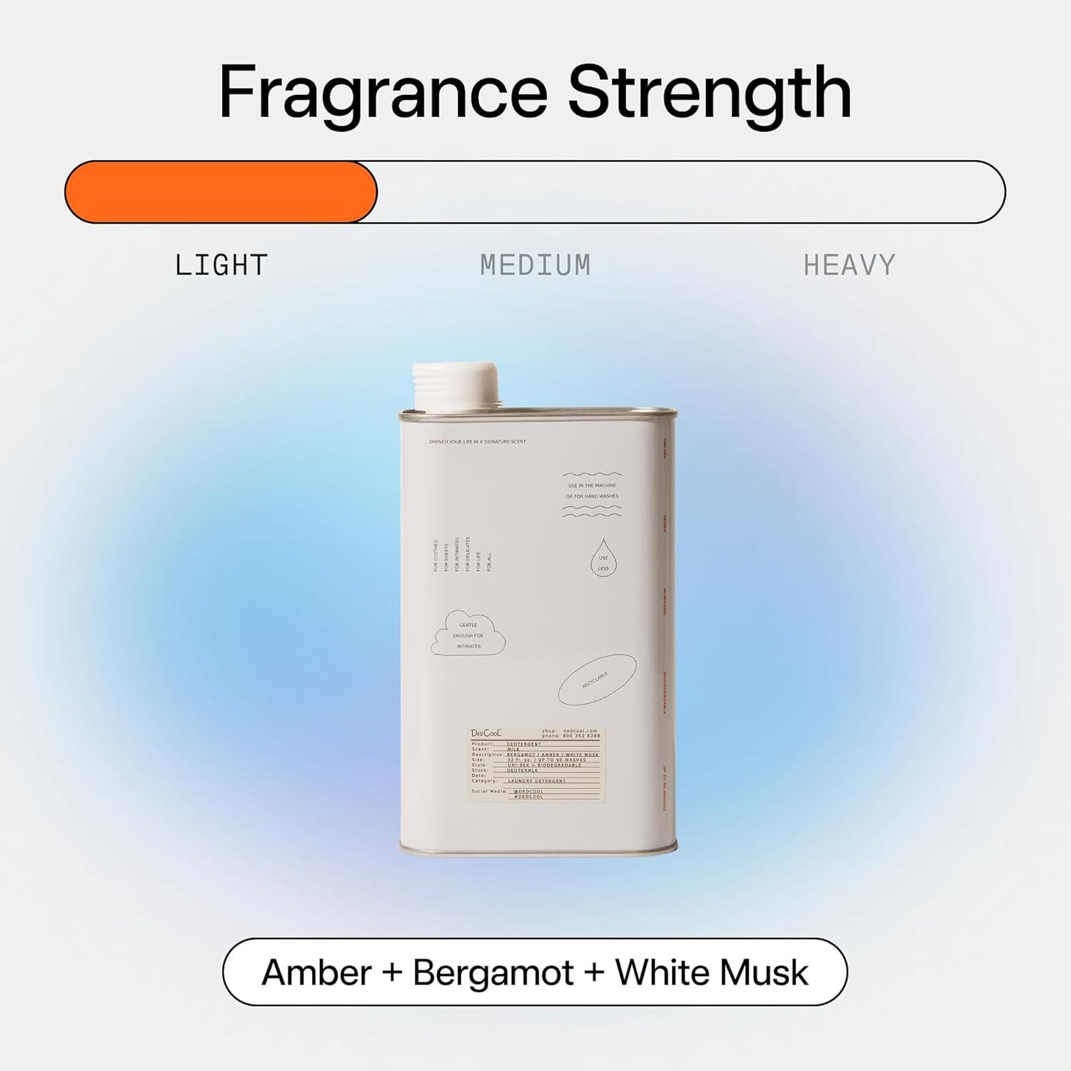 imageDedCool Liquid Laundry Dedtergent Xtra Milk Luxurious Fragrance Detergent Removes Stains Infused with Natural Essential Oils NonToxic 120 Washes 64 Fl OzMilk