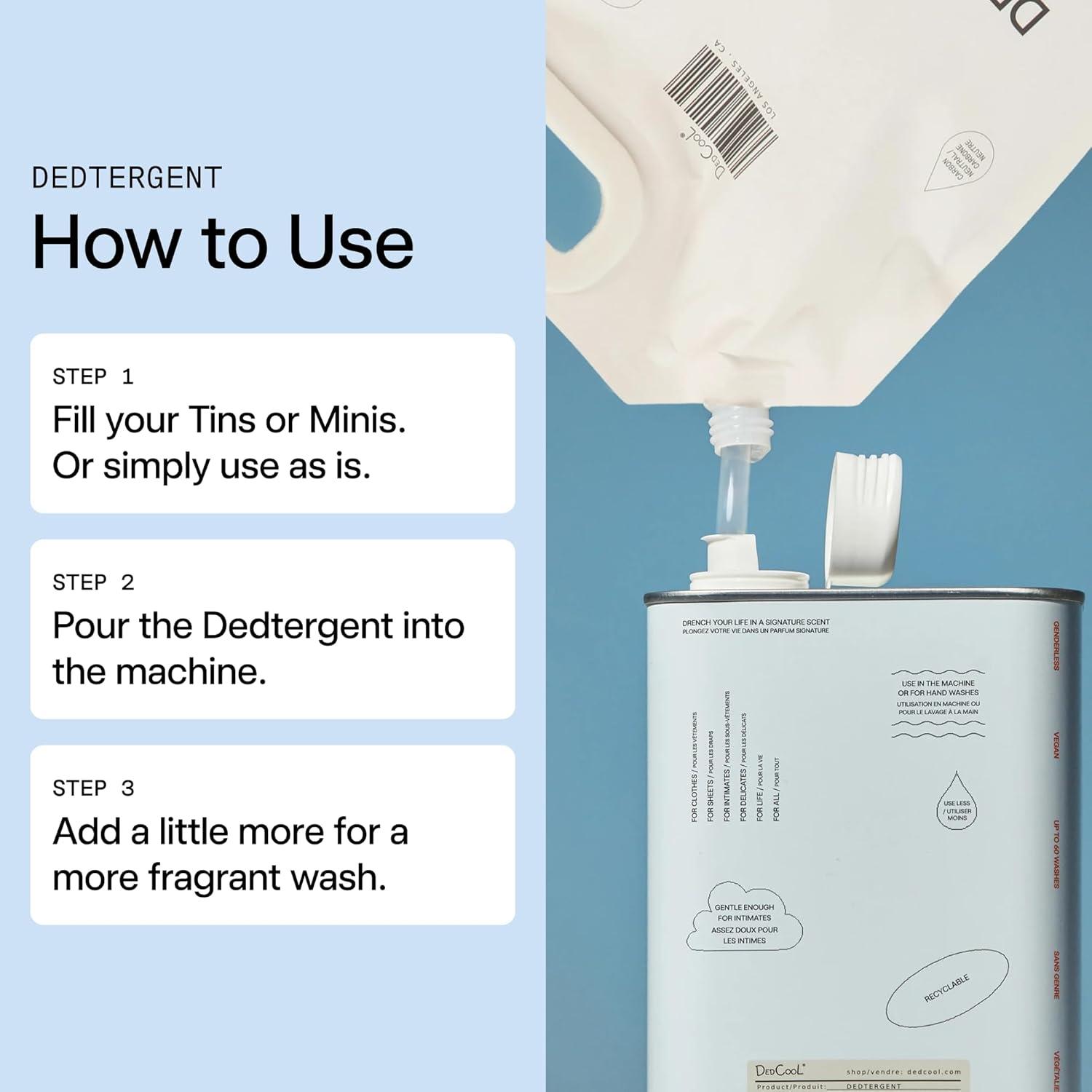 imageDedCool Liquid Laundry Dedtergent Xtra Milk Luxurious Fragrance Detergent Removes Stains Infused with Natural Essential Oils NonToxic 120 Washes 64 Fl OzMilk