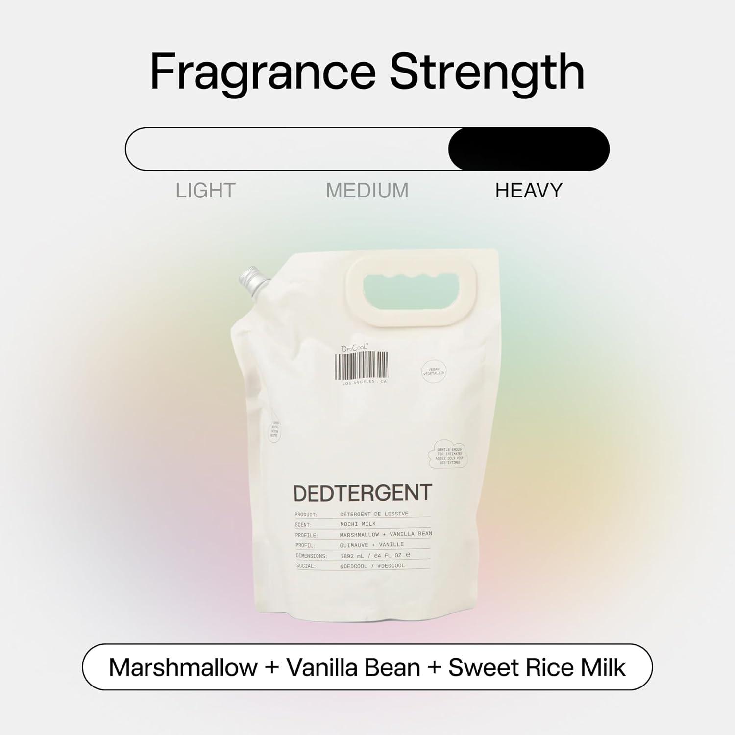image:imageDedCool Liquid Laundry Dedtergent Mochi Milk Luxurious Sweet Scent StainRemoving Formula Infused with Natural Essential Oils NonToxic 60 Washes 32 fl ozMochi Milk