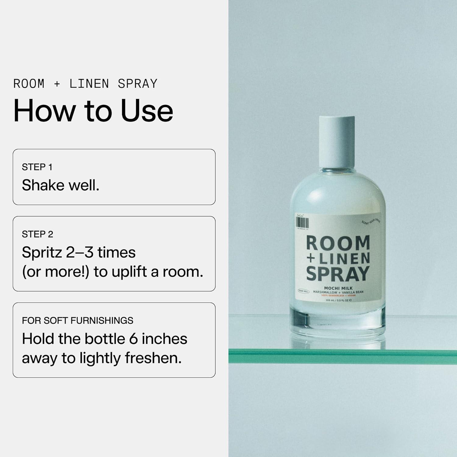 image:imageDedCool Room Linen Spray Mochi Milk Natural Fabric amp Linen Spray NonToxic Essential Oil Infused Freshens Home Bedding Couch Closet amp Bathroom 35 fl ozMochi Milk
