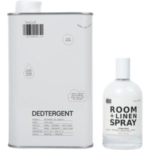 DedCool Room + Linen Spray & Liquid Laundry Detergent Bundle | Xtra Milk | Bergamot, White Musk & Amber | Stain-Removing Formula | Freshens Fabrics & Home | Non-Toxic, Vegan